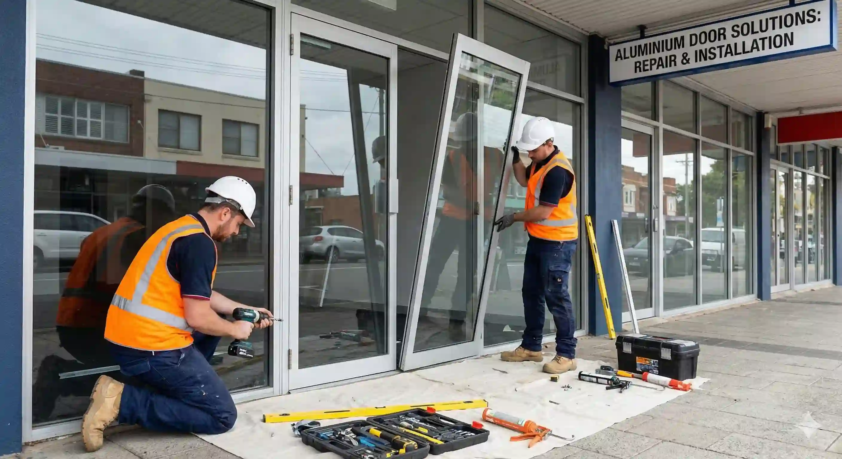 Aluminium door repair service in Putney